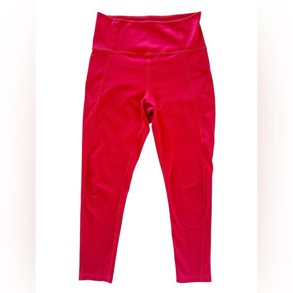 Girlfriend Collective High-Rise Compressive Leggings Red Size Small Workout